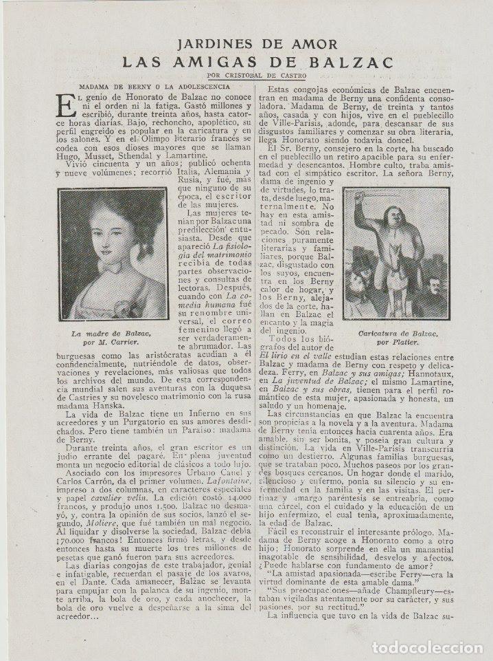 Coleccionismo de revistas y peri&oacute;dicos: Las amigas de Balzac / Crist&oacute;bal de Castro -1919