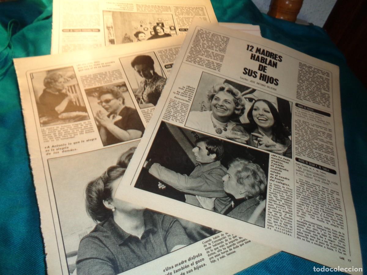 Coleccionismo de Revistas y Peri&oacute;dicos: RECORTE : HABLAN 12 MADRES DE FAMOSOS : CESAR DE TUDELA, MASSIEL,... . ACTUALIDAD, MAYO 1973