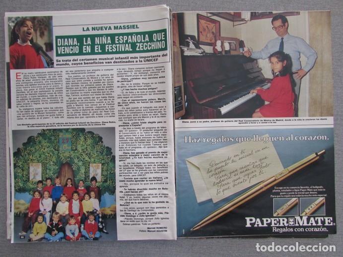 Coleccionismo de Revistas y Peri&oacute;dicos: RECORTE LA REVISTA DEL MUNDO 9 1984 DIANA RUBIO V&Aacute;ZQUEZ. FESTIVAL ZECCHINO. EMILIO ARAG&Oacute;N