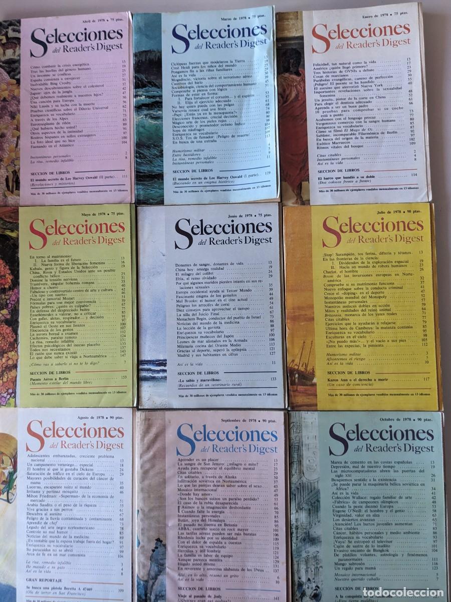Coleccionismo de Revistas y Peri&oacute;dicos: LOTE NUEVE REVISTAS 1978 SELECCIONES DEL READER'S DIGEST