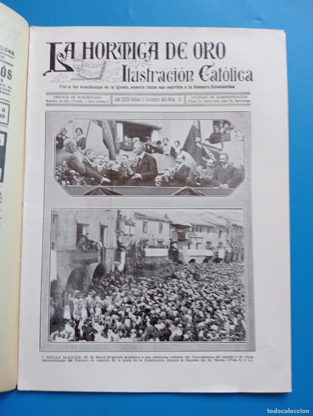 Coleccionismo de revistas y peri&oacute;dicos: LA HORMIGA DE ORO. ILUSTRACION CATOLICA. A&Ntilde;O XXXII. 11 DICIEMBRE 1915. N&ordm; 50.