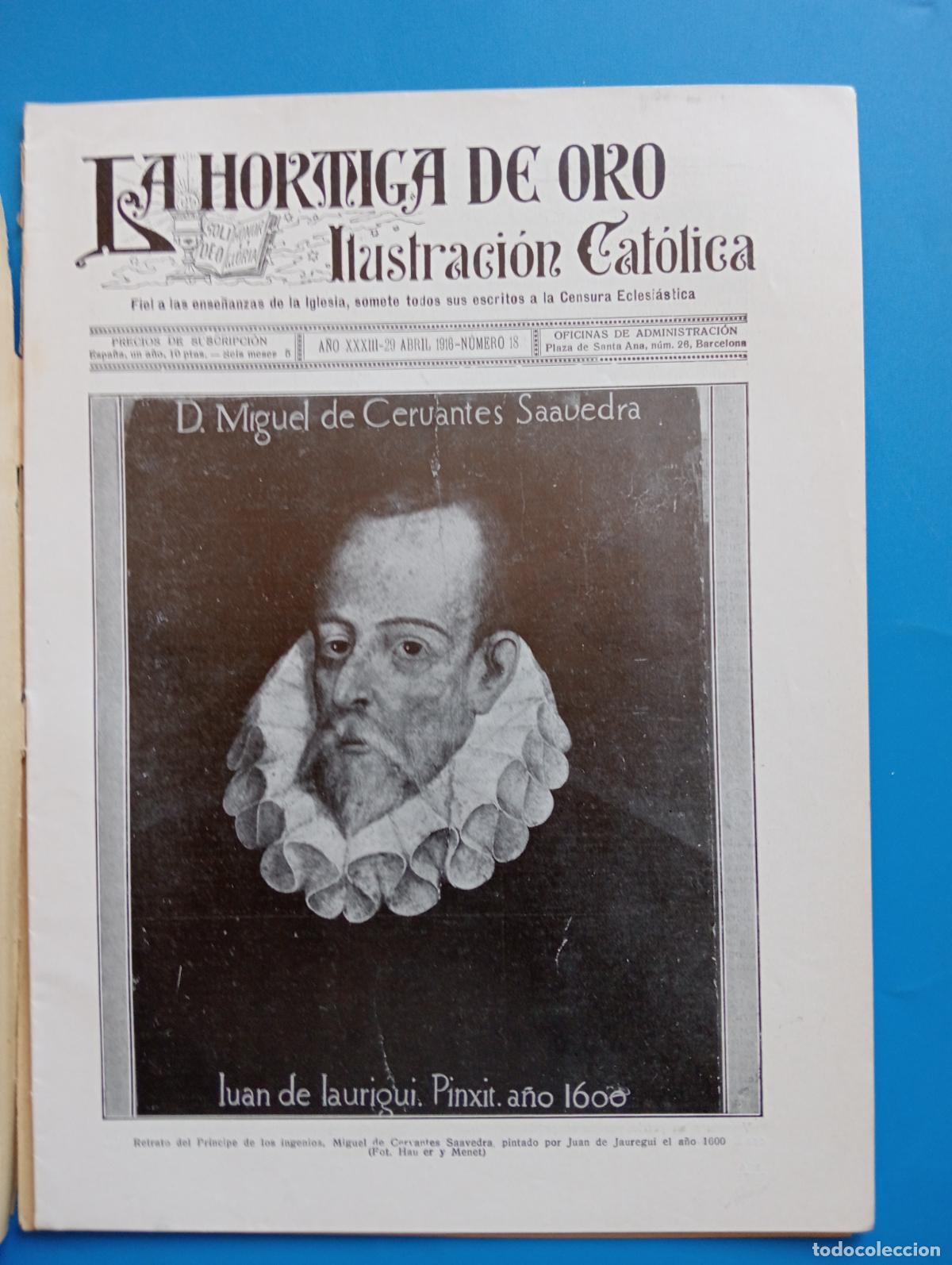 Coleccionismo de revistas y peri&oacute;dicos: LA HORMIGA DE ORO. ILUSTRACION CATOLICA. A&Ntilde;O XXXIII. 29 ABRIL 1916. N&ordm; 18.