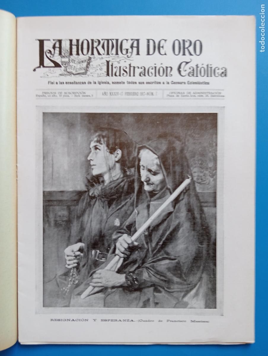 Coleccionismo de revistas y peri&oacute;dicos: LA HORMIGA DE ORO. ILUSTRACION CATOLICA. A&Ntilde;O XXXIV. 17 FEBRERO 1917. N&ordm; 7.
