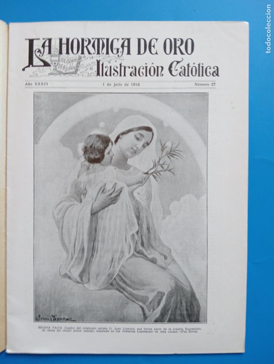 Coleccionismo de revistas y peri&oacute;dicos: LA HORMIGA DE ORO. ILUSTRACION CATOLICA. A&Ntilde;O XXXIII. 1 JULIO 1916. N&ordm; 27.