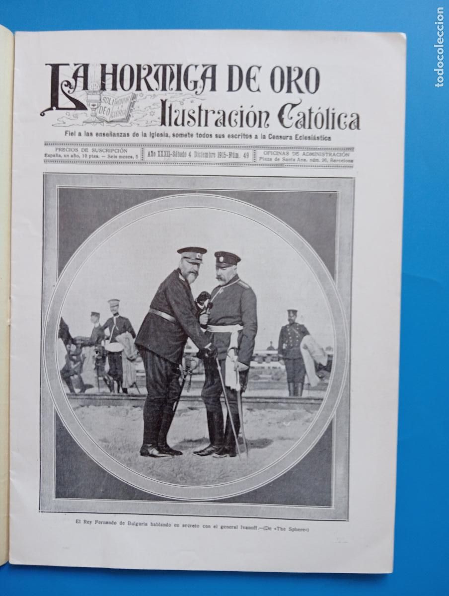 Coleccionismo de revistas y peri&oacute;dicos: LA HORMIGA DE ORO. ILUSTRACION CATOLICA. A&Ntilde;O XXXII. 4 DICIEMBRE 1915. N&ordm; 49.