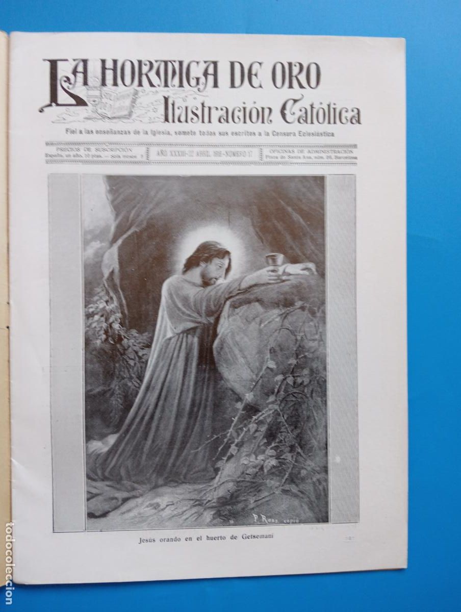 Coleccionismo de revistas y peri&oacute;dicos: LA HORMIGA DE ORO. ILUSTRACION CATOLICA. A&Ntilde;O XXXIII. 22 ABRIL 1916. N&ordm; 17.