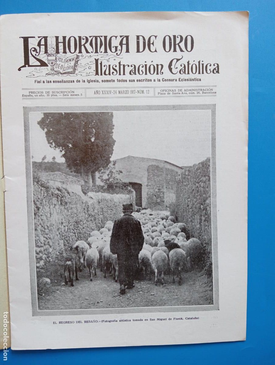 Coleccionismo de revistas y peri&oacute;dicos: LA HORMIGA DE ORO. ILUSTRACION CATOLICA. A&Ntilde;O XXXIII. 24 MARZO 1917. N&ordm; 12.