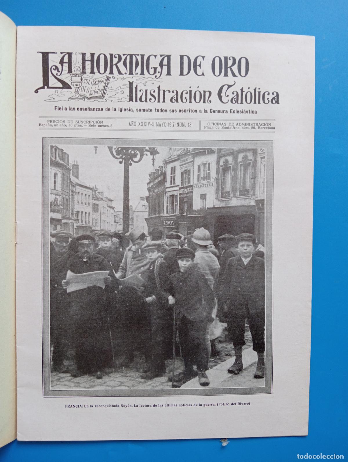 Coleccionismo de revistas y peri&oacute;dicos: LA HORMIGA DE ORO. ILUSTRACION CATOLICA. A&Ntilde;O XXXIV. 5 MAYO 1917. N&ordm; 18.