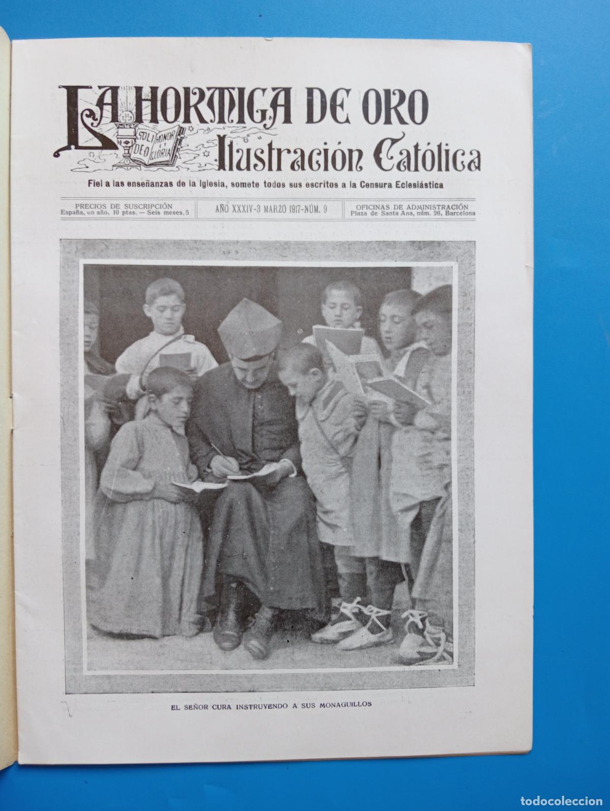 Coleccionismo de revistas y peri&oacute;dicos: LA HORMIGA DE ORO. ILUSTRACION CATOLICA. A&Ntilde;O XXXIV. 3 MARZO 1917. N&ordm; 9.