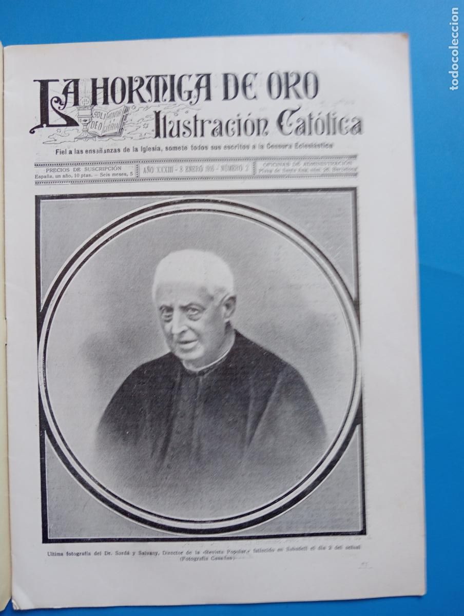Coleccionismo de revistas y peri&oacute;dicos: LA HORMIGA DE ORO. ILUSTRACION CATOLICA. A&Ntilde;O XXXIII. 8 ENERO 1916. N&ordm; 2.