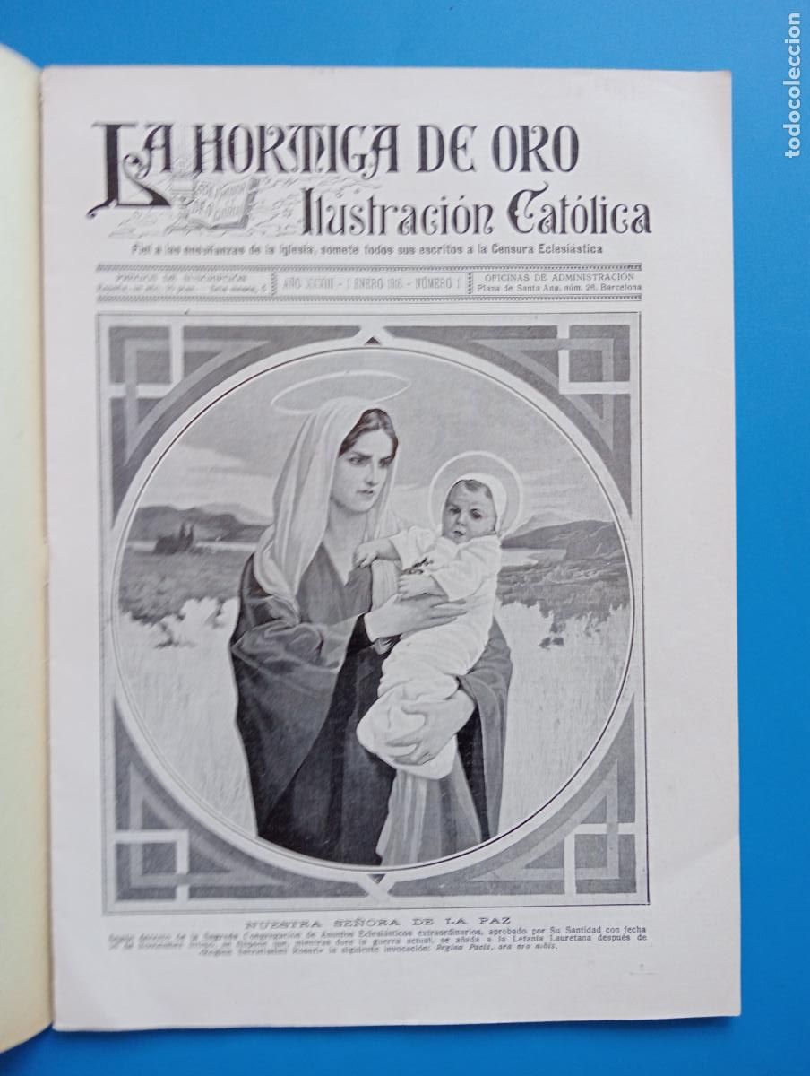 Coleccionismo de revistas y peri&oacute;dicos: LA HORMIGA DE ORO. ILUSTRACION CATOLICA. A&Ntilde;O XXXIII. 1 ENERO 1916. N&ordm; 1.