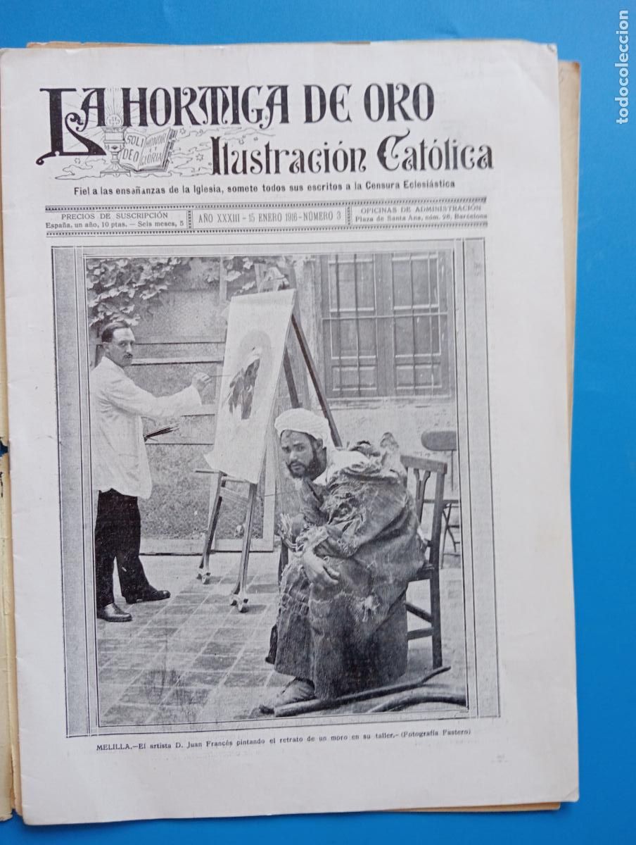Coleccionismo de revistas y peri&oacute;dicos: LA HORMIGA DE ORO. ILUSTRACION CATOLICA. A&Ntilde;O XXXIII. 15 ENERO 1916. N&ordm; 3.
