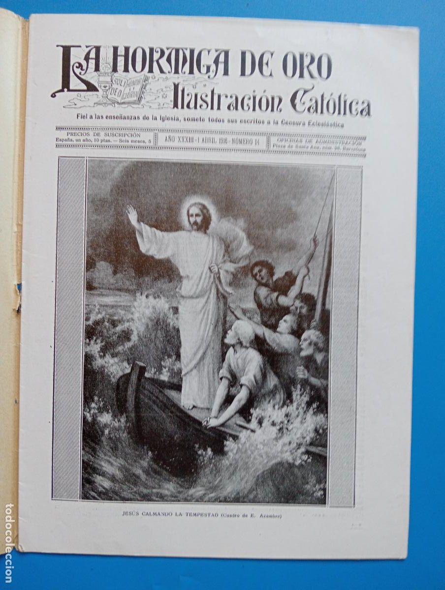 Coleccionismo de revistas y peri&oacute;dicos: LA HORMIGA DE ORO. ILUSTRACION CATOLICA. A&Ntilde;O XXXIII. 1 ABRIL 1916. N&ordm; 14.