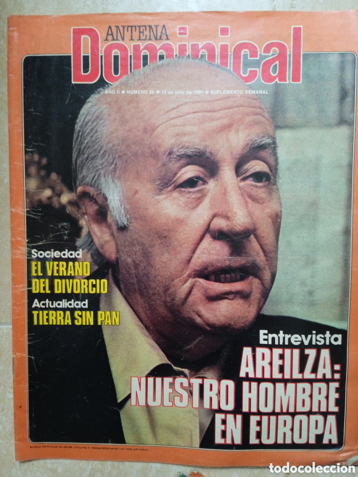 Collezionismo di Riviste e Giornali: Antena Dominical n&deg;29 a&ntilde;o II Jos&eacute; M. de Areilza Leigh McClosky