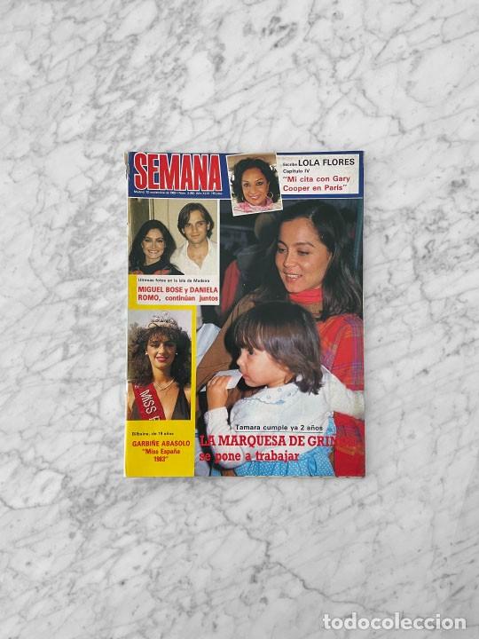 Coleccionismo de Revistas y Peri&oacute;dicos: SEMANA - 1983 - JOSE FELICIANO, MIGUEL BOSE, MISS ESPA&Ntilde;A, LORENZO LAMAS, LOLA FLORES, JERRY HALL