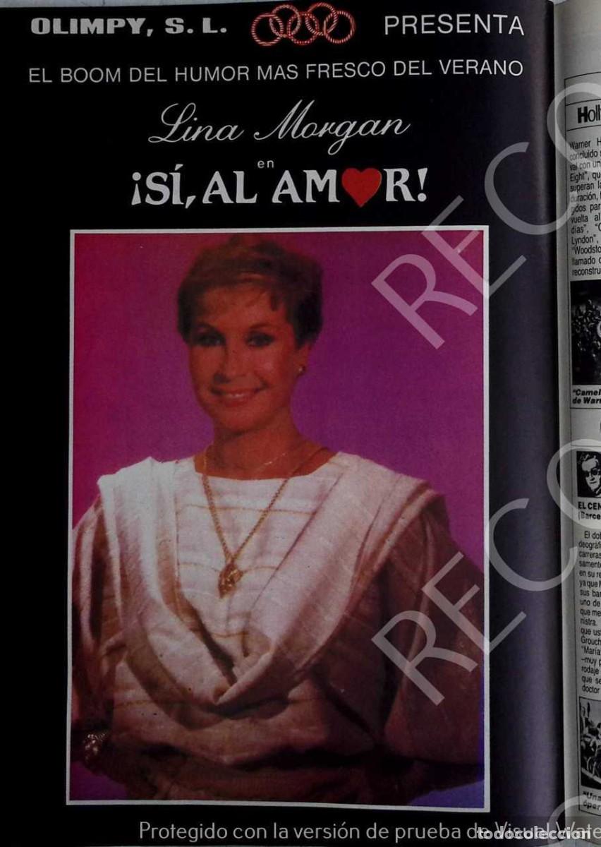 Coleccionismo de Revistas y Peri&oacute;dicos: LINA MORGAN SI AL AMOR
