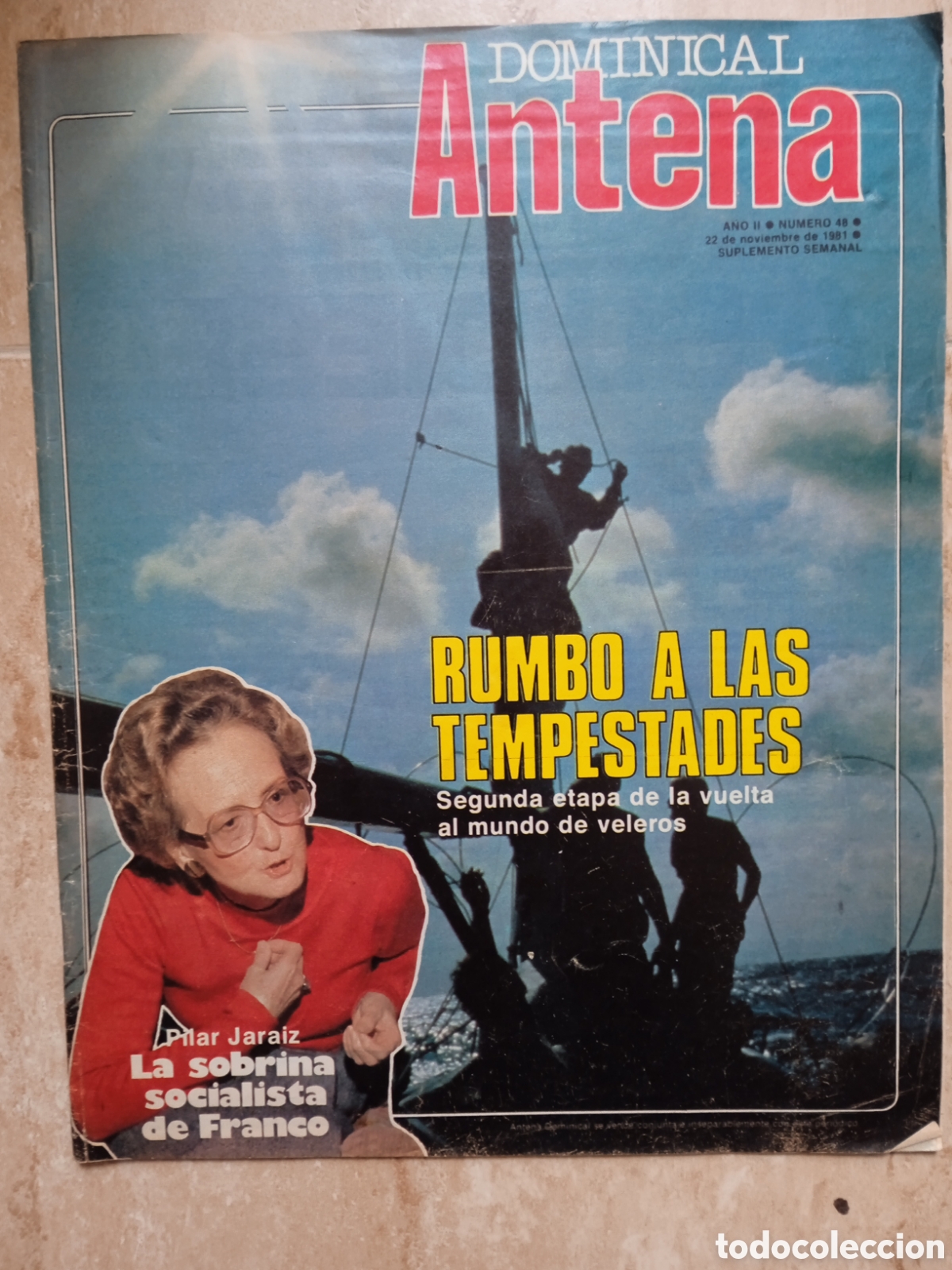 Collezionismo di Riviste e Giornali: Antena dominical n&deg;48 Pilar Jara&iacute;z Franco - Jos&eacute; Manuel Sempere