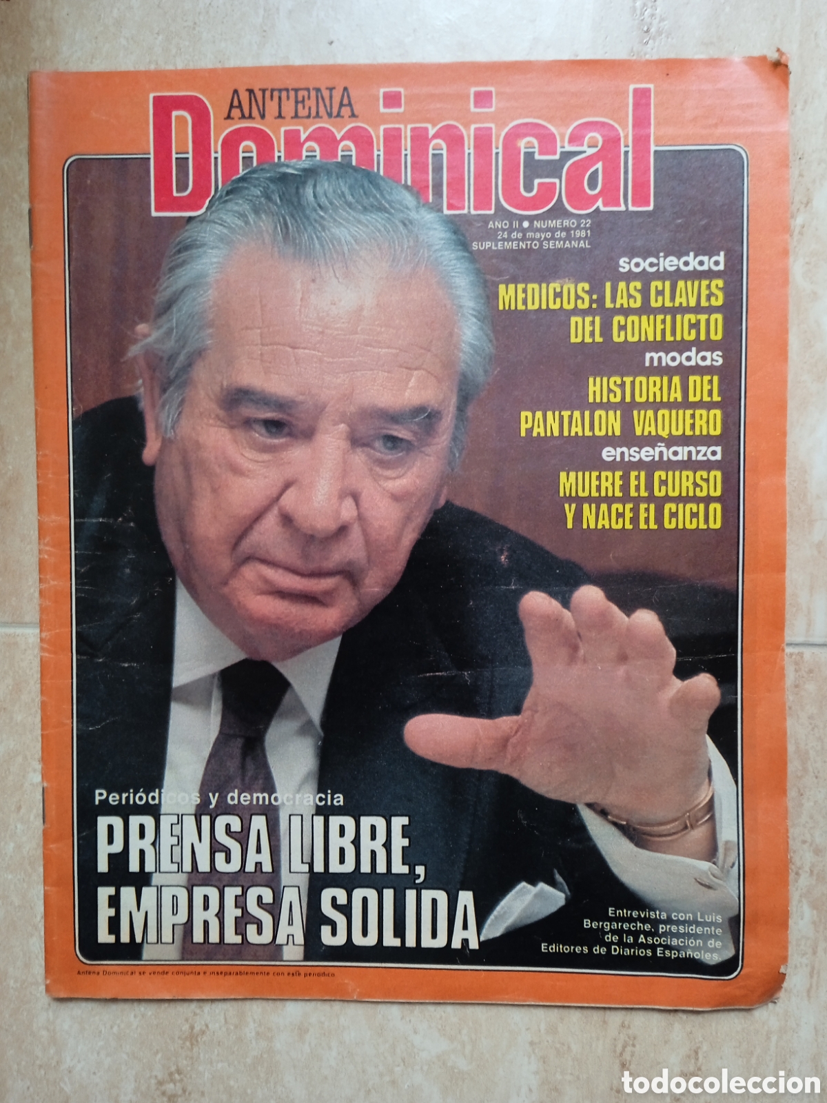 Coleccionismo de revistas y peri&oacute;dicos: Antena Dominical n&deg;22 Luis Bergareche - el oficio de cartero