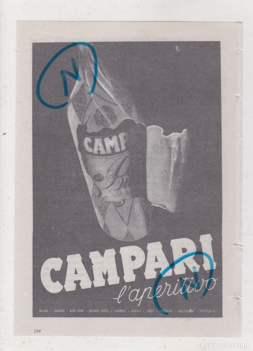 Sammeln von Zeitschriften und Zeitungen: PUBLICIDAD 1952. ANUNCIO CAMPARI