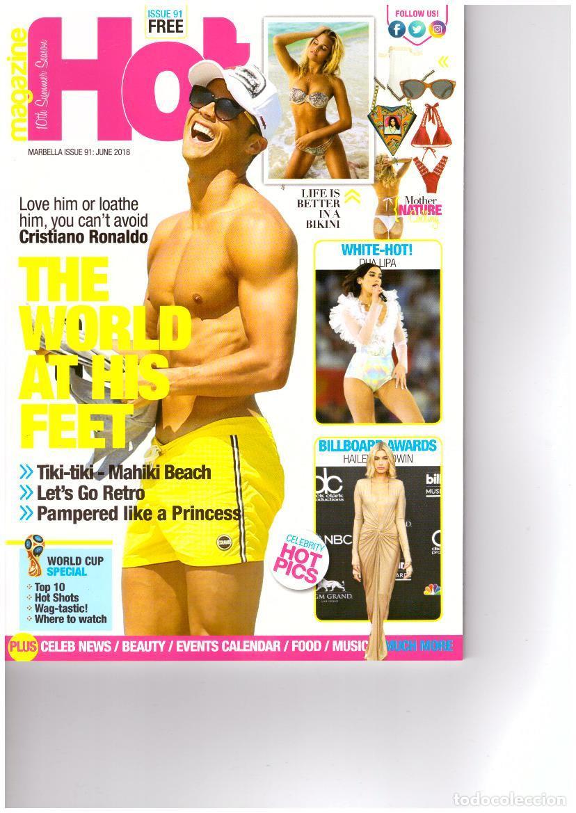 Coleccionismo de Revistas y Peri&oacute;dicos: REVISTA HOT: CRISTIANO RONALDO / HAYLEY BALDWIN / ELEANOR TOMLINSON / NEYMAR