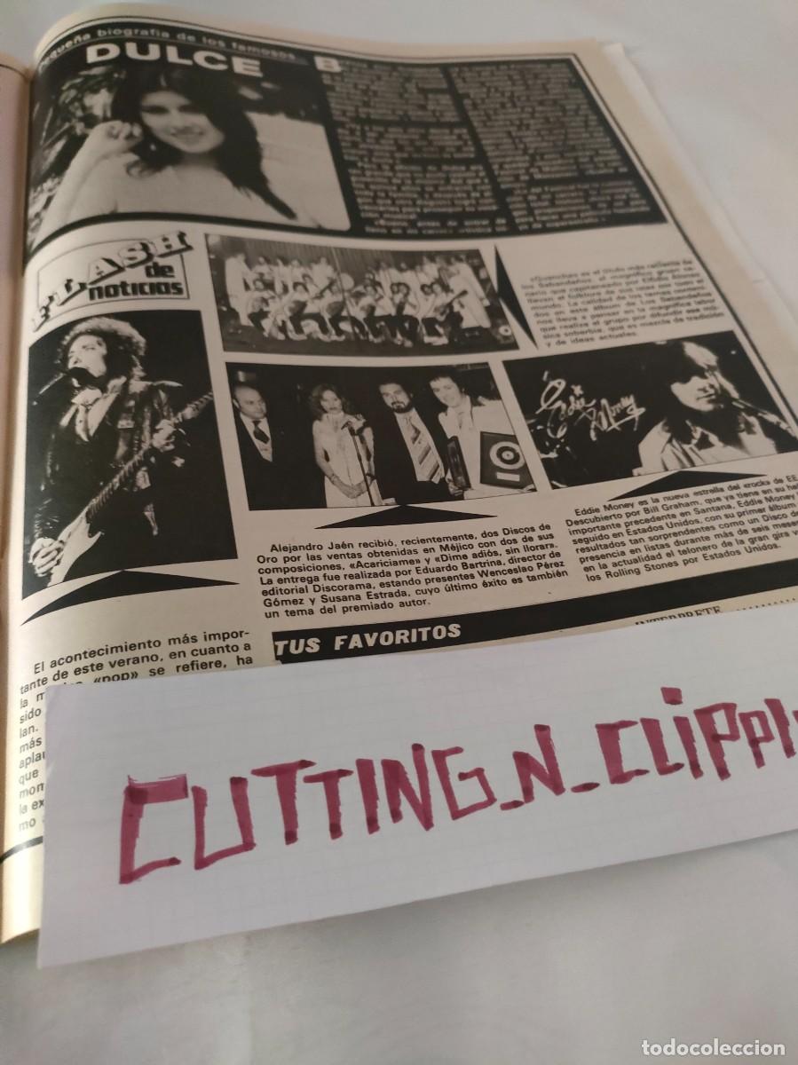 Coleccionismo de Revistas y Peri&oacute;dicos: Clipping [DULCE, EDDIE MONEY, ALEJANDRO JAEN, BOB DYLAN][RA-SQ78] Reportaje