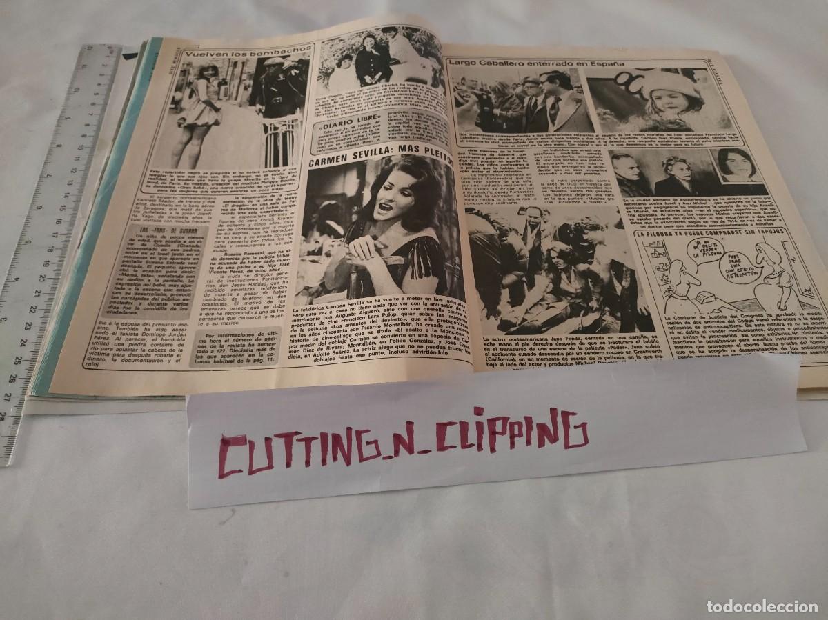 Coleccionismo de Revistas y Peri&oacute;dicos: Clipping [CARMEN SEVILLA, OANA CHAPLIN, JANE FONDA][RS782204] Reportaje