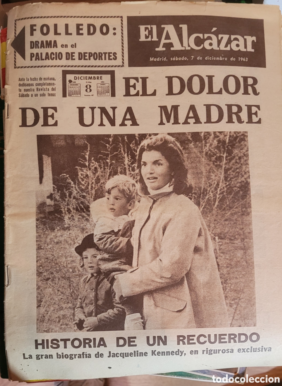Coleccionismo de Revistas y Peri&oacute;dicos: PERIODICO EL ALCAZAR 7 diciembre de 1963
