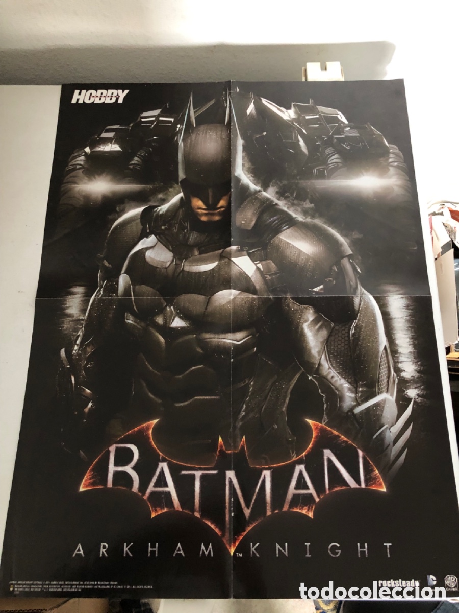 Coleccionismo de Revistas y Peri&oacute;dicos: P&oacute;ster Doble Batman Arkham Knight- Dark Souls 2 Hobby Consolas