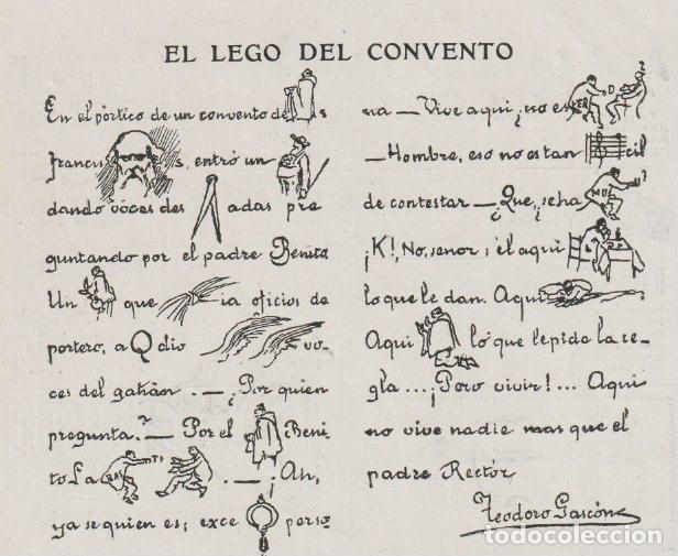 Collection Magazines and Newspapers: El lego del convento / cuento con pictogramas de Teodoro Gasc&oacute;n - 1919