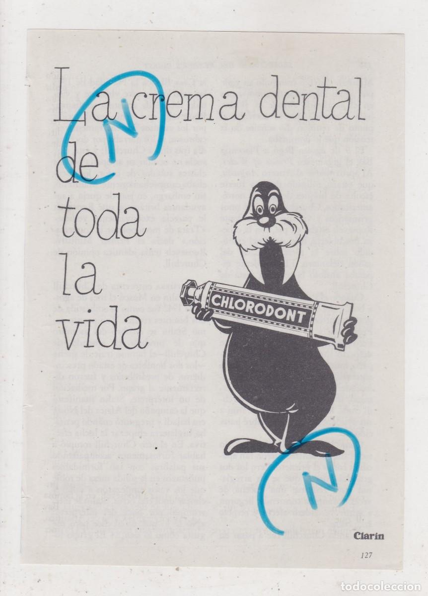 Coleccionismo de Revistas y Peri&oacute;dicos: PUBLICIDAD 1952. ANUNCIO CREMA DENTAL CHLORODONT
