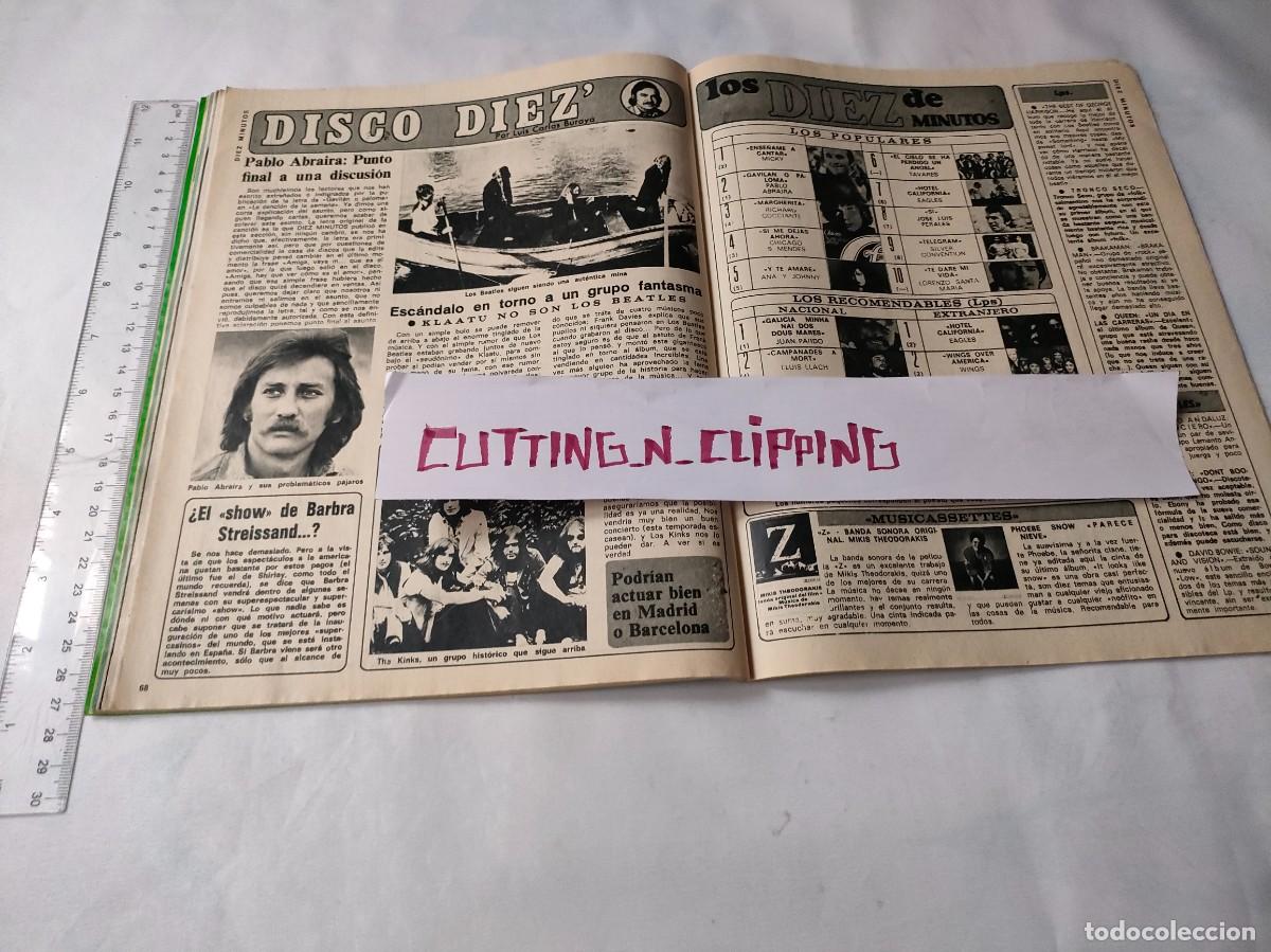 Coleccionismo de Revistas y Peri&oacute;dicos: Clipping [PABLO ABRAIRA, KINKS, BEATLES, PERALES][DM770705]