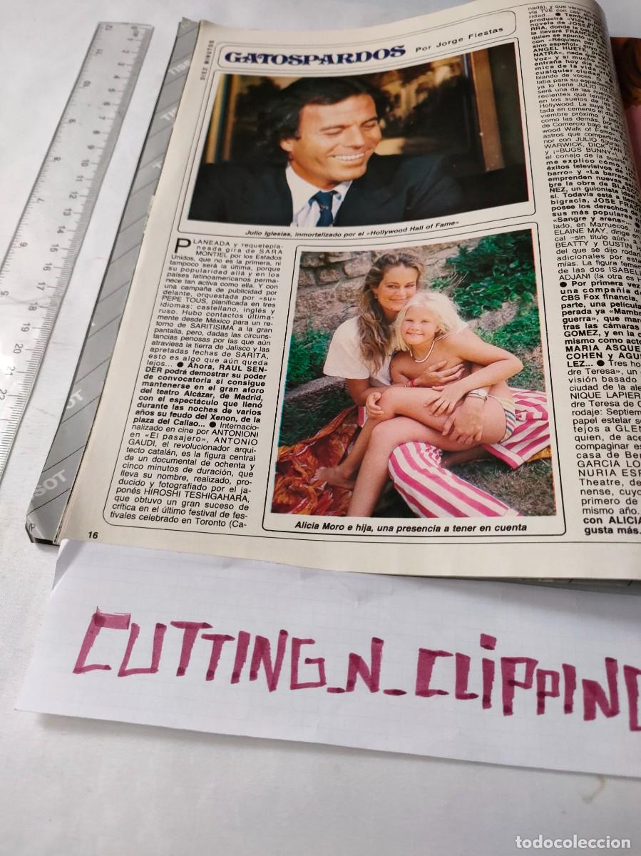 Coleccionismo de Revistas y Peri&oacute;dicos: Clipping [JULIO IGLESIAS, ALICIA MORO][DM850511]