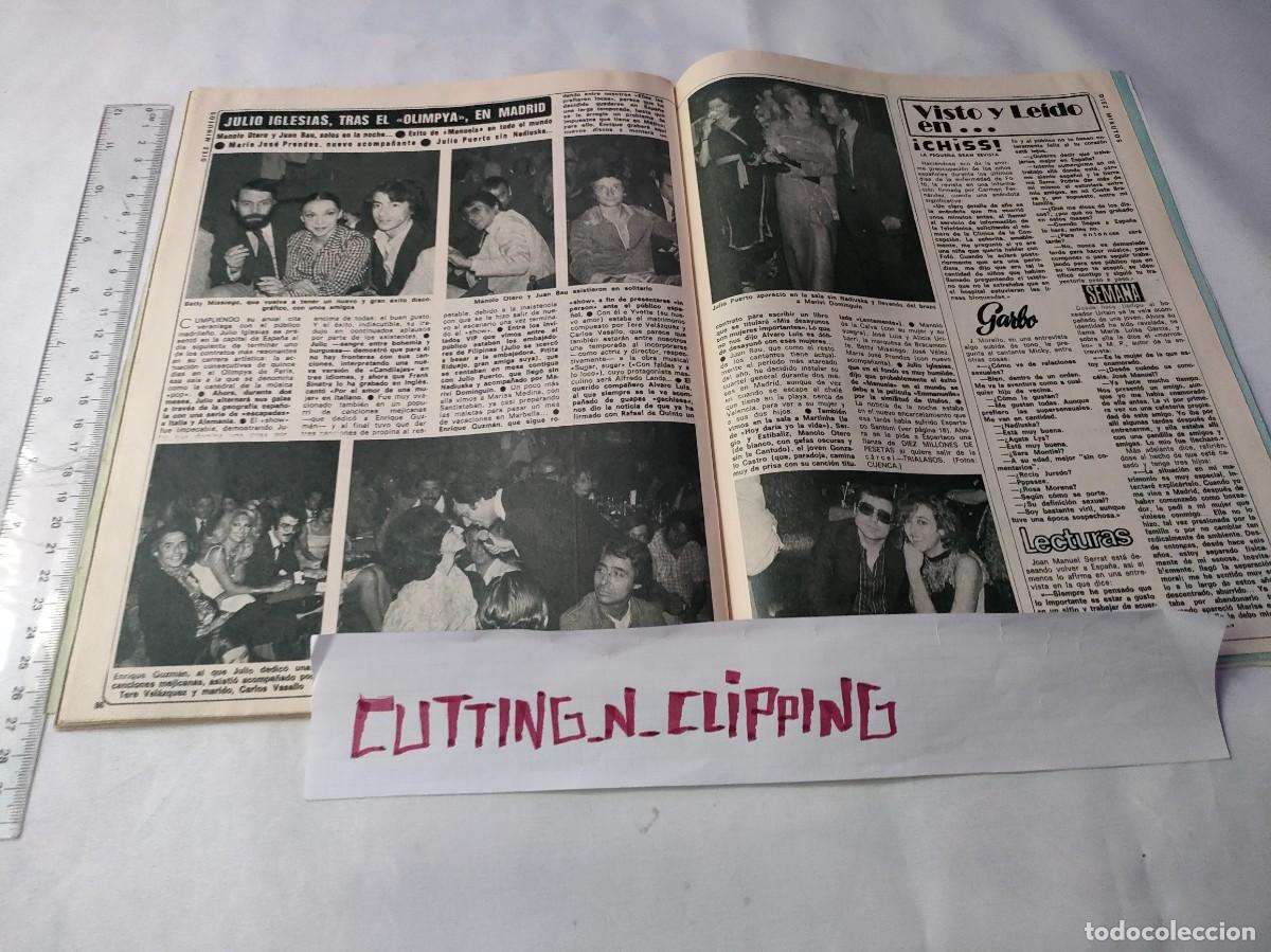 Coleccionismo de Revistas y Peri&oacute;dicos: Clipping [JULIO IGLESIAS, BETTY MISSIEGO, MARIVI DOMINGUIN][DM760307]