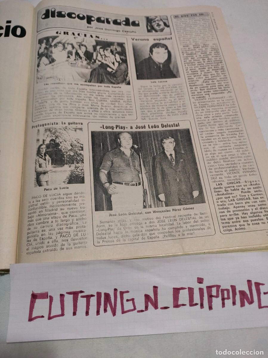 Coleccionismo de Revistas y Peri&oacute;dicos: Clipping [PACO DE LUCIA, LUIS LUCENA, DELESTAL, ABBA][DM761408]