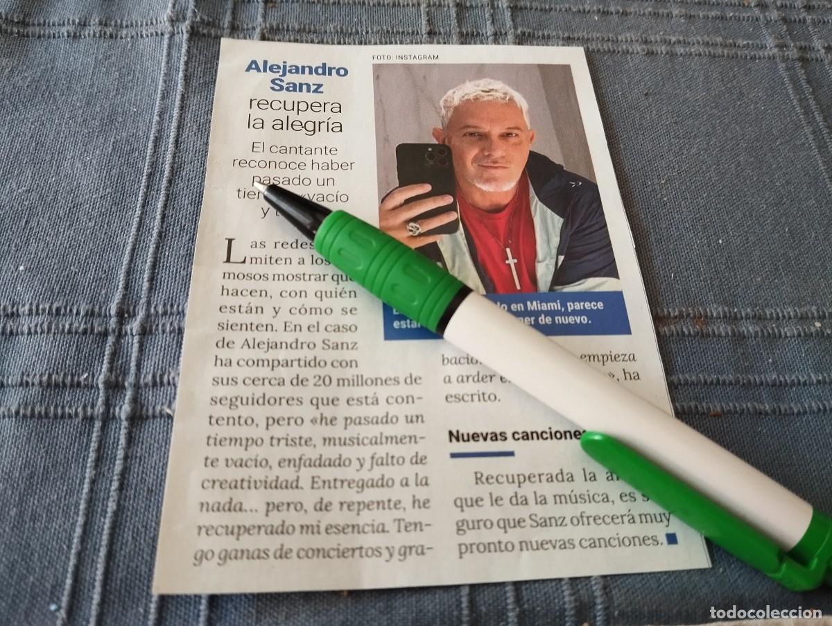 Coleccionismo de Revistas y Peri&oacute;dicos: ALEJANDRO SANZ RECORTE REVISTA 2022