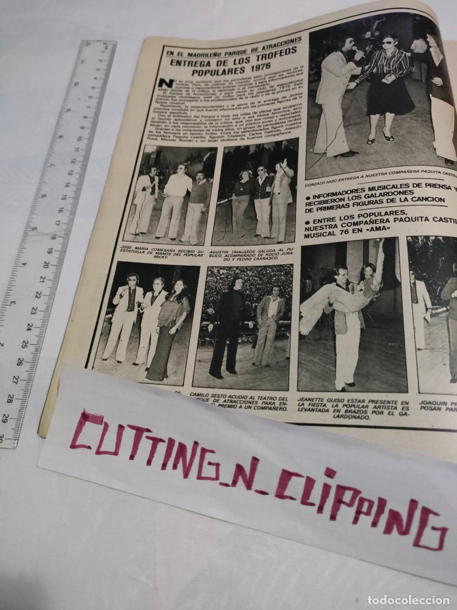 Coleccionismo de Revistas y Peri&oacute;dicos: Clipping [TROFEOS POPULARES 1976, CAMILO SESTO, COMESA&Ntilde;A, JEANETTE, ANGELA CARRASCO][RA7610SQ]