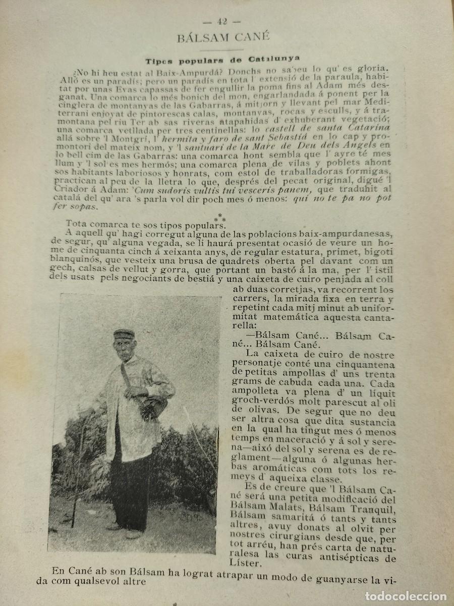 Coleccionismo de revistas y peri&oacute;dicos: TIPOS POPULARS DE CATALUNYA BALSAM CANE BAIX-AMPURDA REMEY POPULAR 3 HOJAS REVISTA A&Ntilde;O 1897