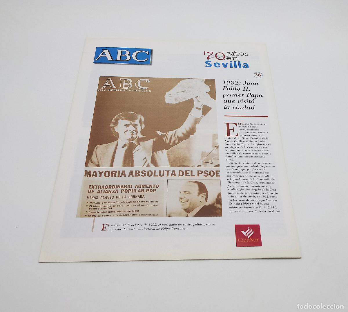 Sammeln von Zeitschriften und Zeitungen: Fasc&iacute;culo n&ordm; 36 de la colecci&oacute;n 70 a&ntilde;os en Sevilla - ABC - 1999