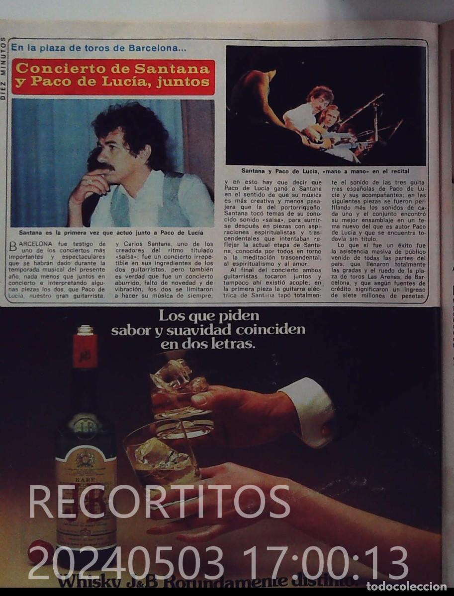 Coleccionismo de revistas y peri&oacute;dicos: carlos santana paco de lucia