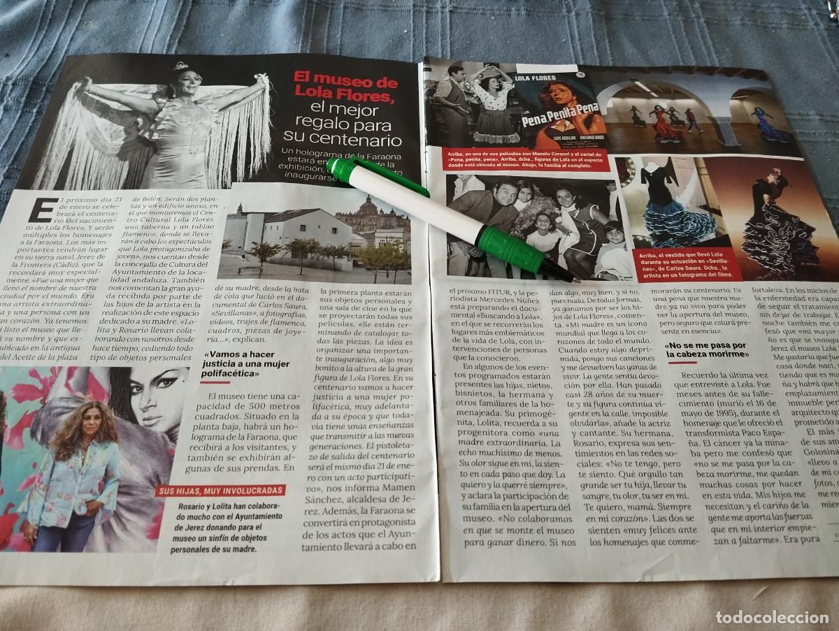 Coleccionismo de revistas y peri&oacute;dicos: EL MUSEO DE LOLA FLORES RECORTE REVISTA 2 PAGINAS 2023