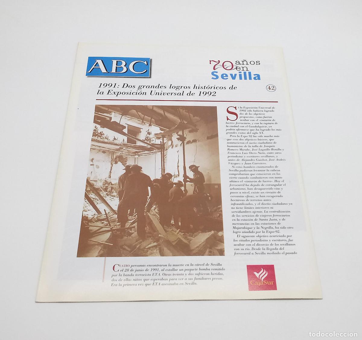 Collectionnisme de Revues et Journaux: Fasc&iacute;culo n&ordm; 42 de la colecci&oacute;n 70 a&ntilde;os en Sevilla - ABC - 1999