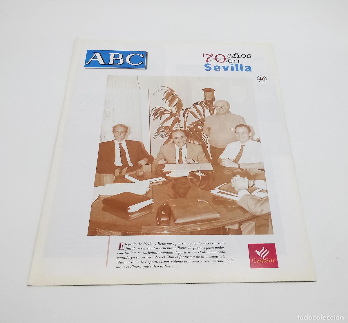 Collectionnisme de Revues et Journaux: Fasc&iacute;culo n&ordm; 46 de la colecci&oacute;n 70 a&ntilde;os en Sevilla - ABC - 1999