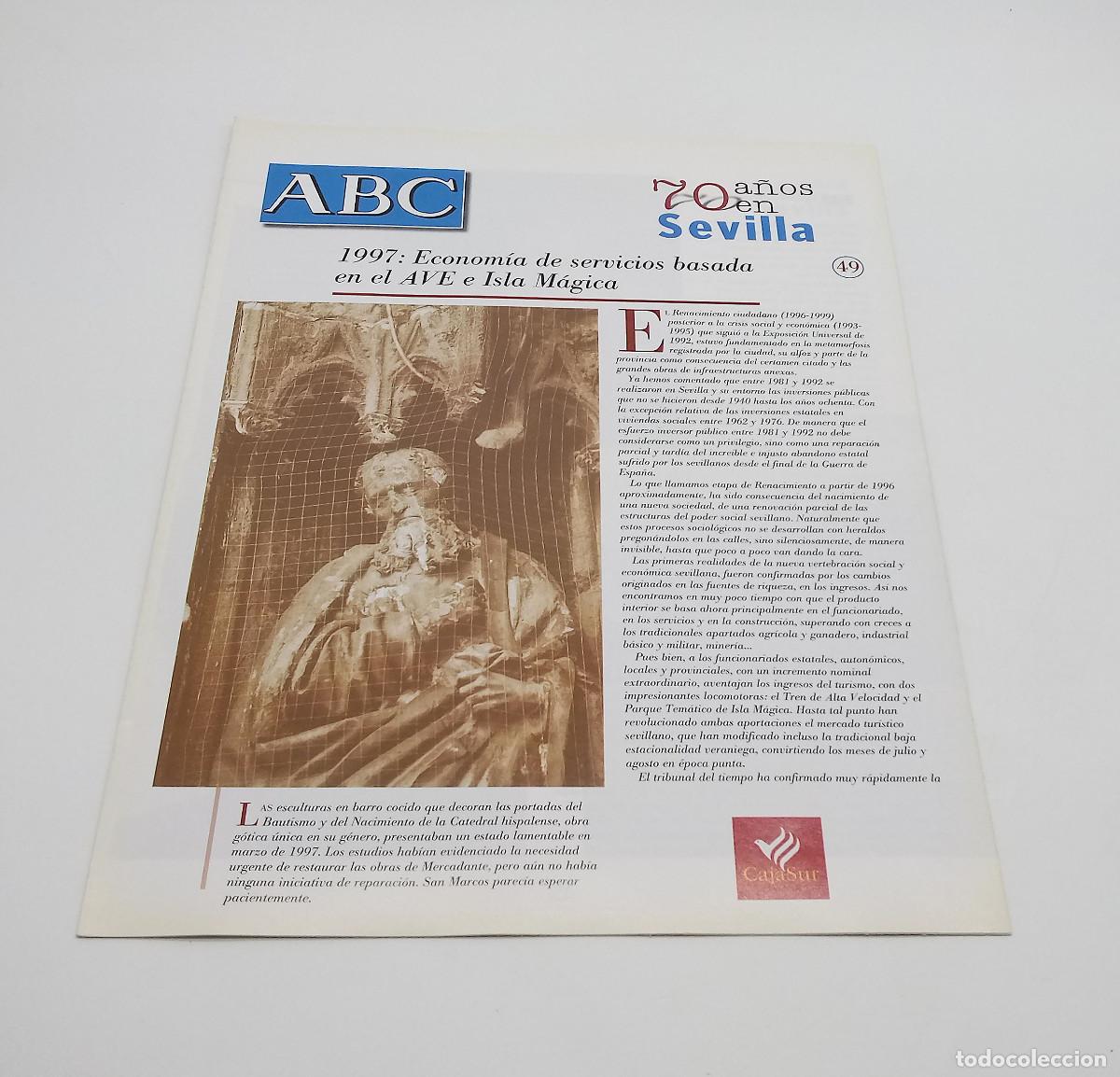 Collectionnisme de Revues et Journaux: Fasc&iacute;culo n&ordm; 49 de la colecci&oacute;n 70 a&ntilde;os en Sevilla - ABC - 1999