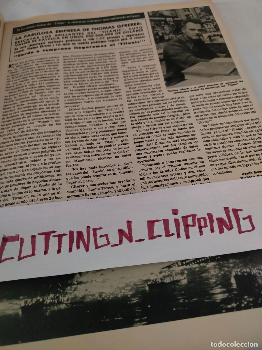 Coleccionismo de Revistas y Peri&oacute;dicos: Clipping [TOMAS GFRERER, TITANIC][RH791011]