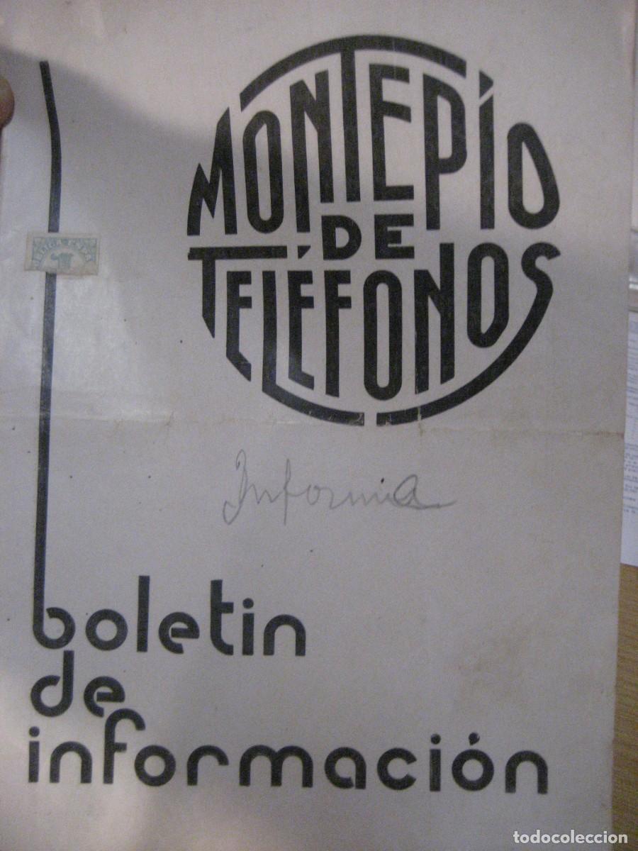 Coleccionismo de revistas y peri&oacute;dicos: boletin de informaci&oacute;n montepio de telefonos madrid 1935 n&ordm; 6 asociacion trabajadores telefonica