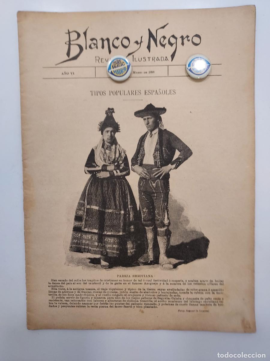 Collection Magazines and Newspapers: REVISTA BLANCO Y NEGRO 1896. CUBA, LOLO BENITEZ. SEGOVIA TIPOS. SEVILLA CRISTO GRAN PODER