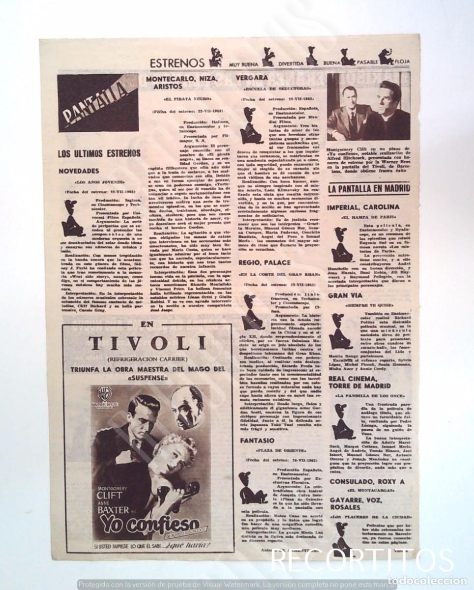 Coleccionismo de Revistas y Peri&oacute;dicos: montgomery clift YO CONFIESO ALFRED HITCHCOCK