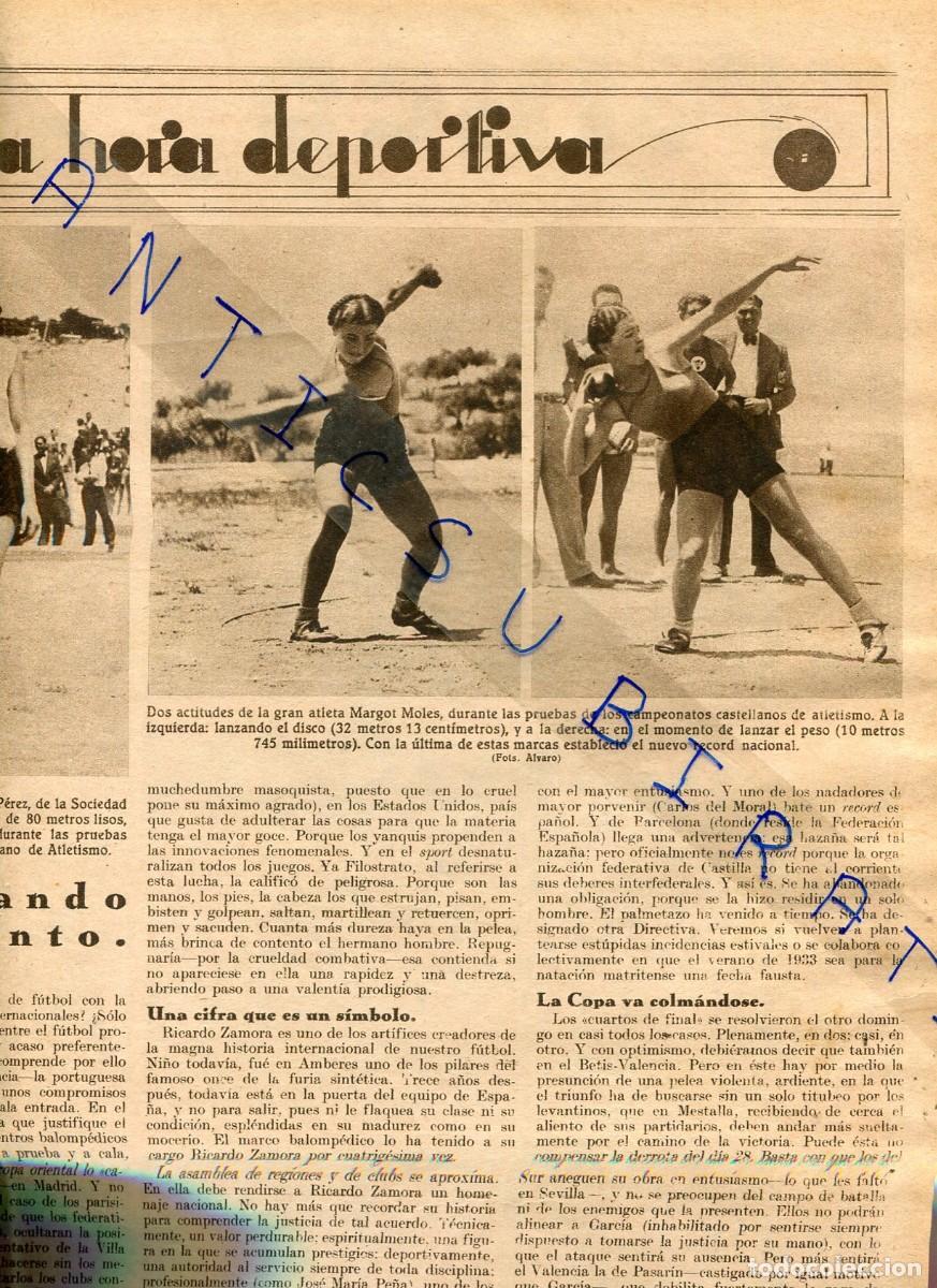 Coleccionismo de revistas y peri&oacute;dicos: REVISTA A&Ntilde;O 1933 FABRICA MAQUINA DE ESCRIBIR HISPANO-OLIVETTI MISS EN VASCONCEL MARGOT MOLES PESO