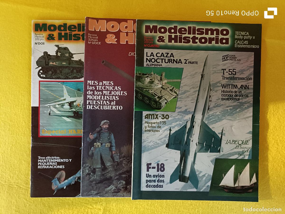 Coleccionismo de Revistas y Peri&oacute;dicos: LOTE REVISTAS MODELISMO & HISTORIA N&Uacute;MEROS DOS, CUATRO Y DOCE - A&Ntilde;O 1983