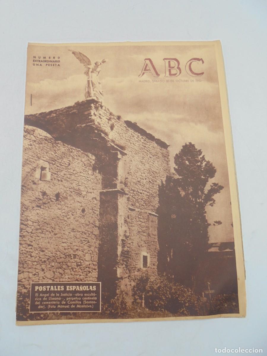 Coleccionismo de Revistas y Peri&oacute;dicos: ABC. DIARIO ILUSTRADO 31 OCT. 1953. N&ordm;14869. POSTALES ESPA&Ntilde;OLAS. LEER.